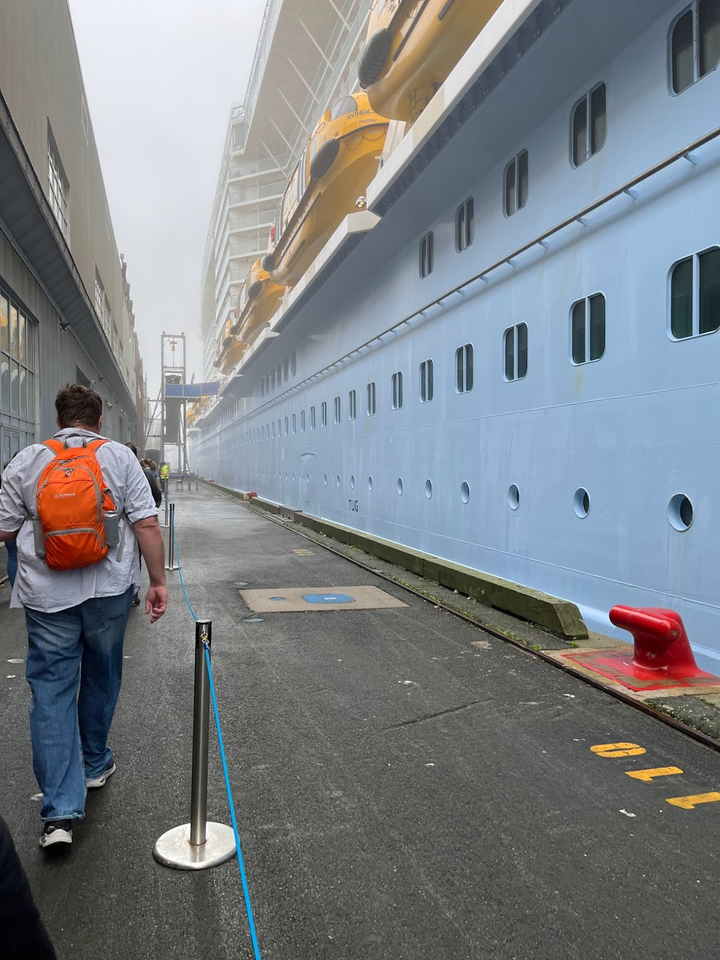 Cruise ship docked